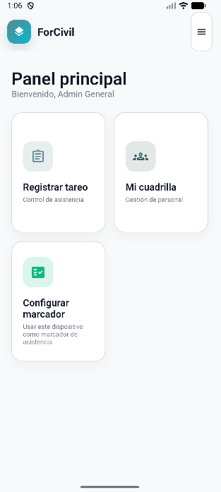 ForCivil App - Panel Principal